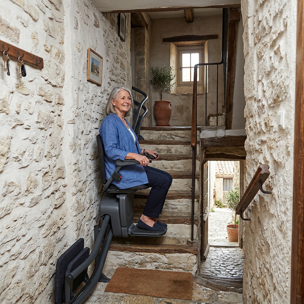 Monte-escalier sur l'île de Ré et d'Oléron : solutions spécifiques pour résidences insulaires